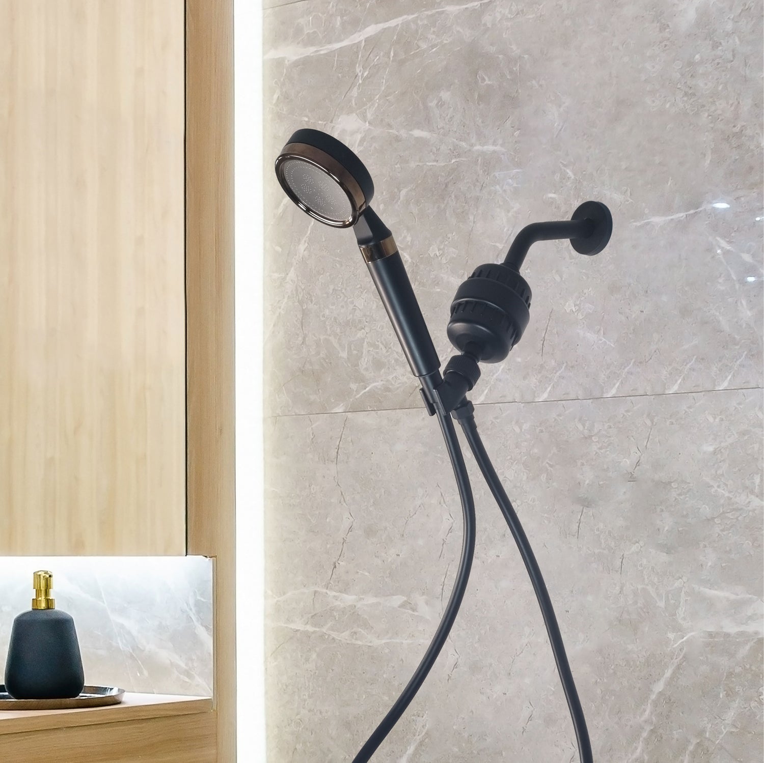 MineralStream ™ fekete - C -vitamin teljes zuhanykészlet