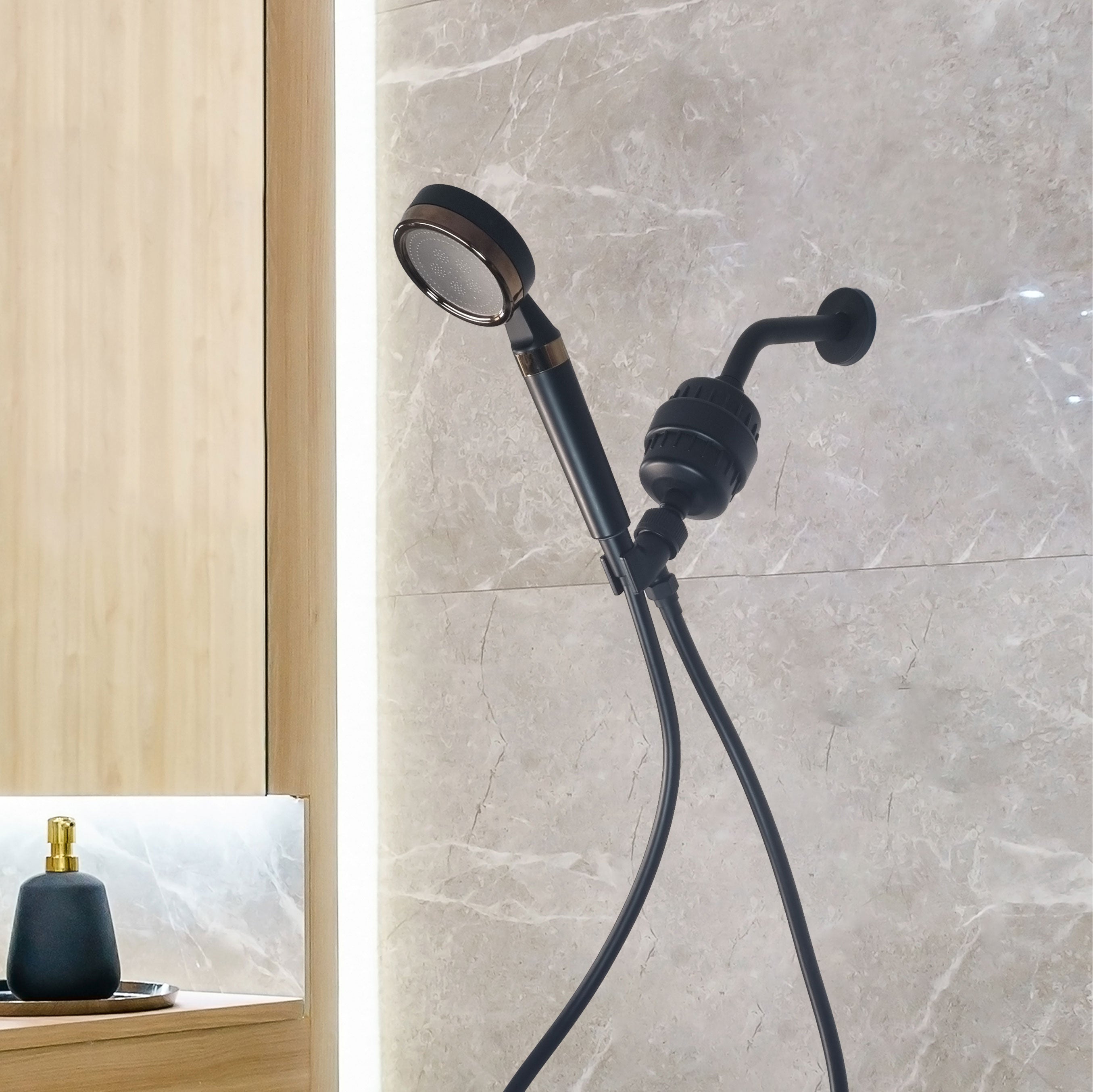 MineralStream ™ fekete - C -vitamin teljes zuhanykészlet