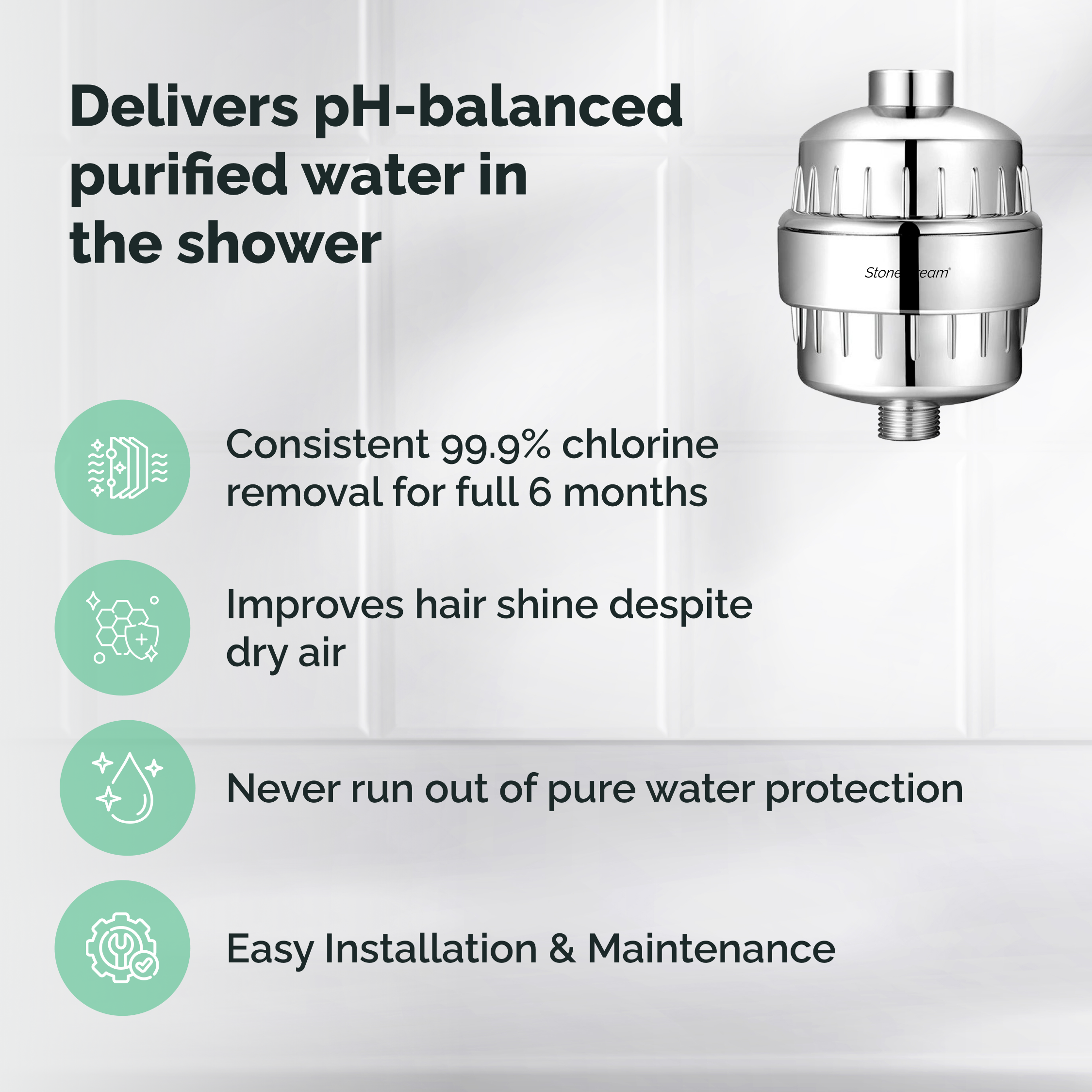 Zuhanyszűrő kemény vízhez