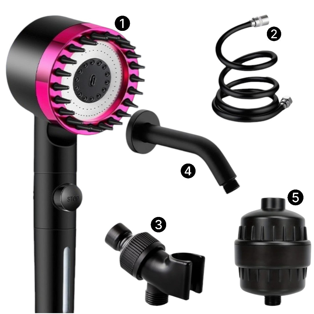 Mineraltream masszázs szűrt zuhanyfej