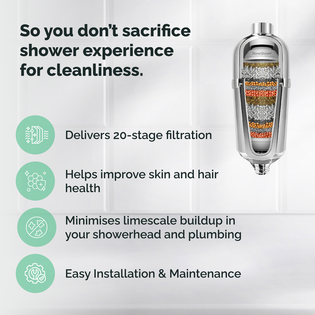 Fejlett zuhanyszűrő kemény vízhez