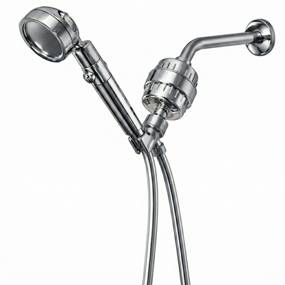 MineralStream Duo Shower Head Showerhead Complete Shower Kit