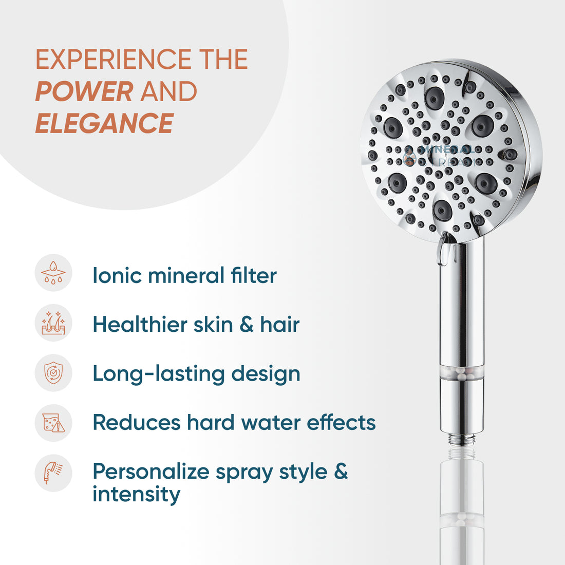 Luxe 9 Mode Showerhead Shower Essentials Kit